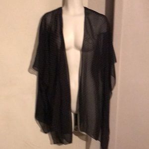 Black and white over piece with polkadots